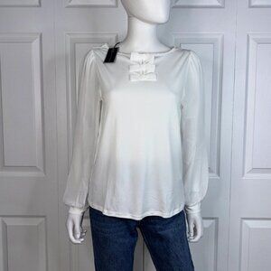 Cable & Gauge women's white blouse small NWT!!